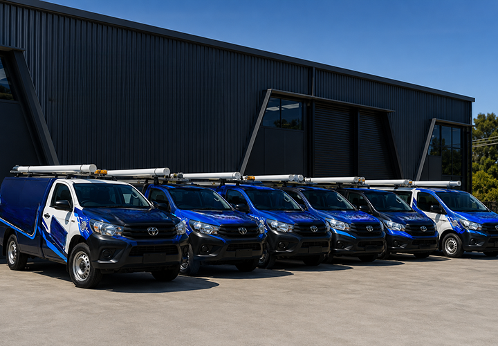 Fleet of Waitara Blocked Drains plumbing vans