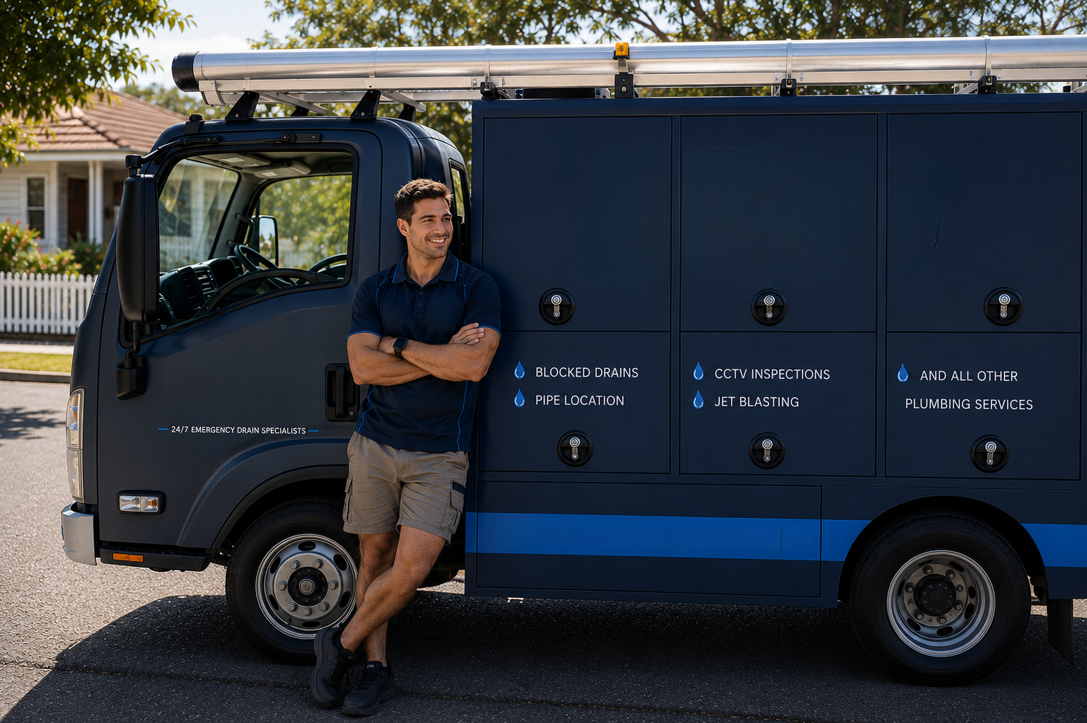Plumber with Waitara Blocked Drains van